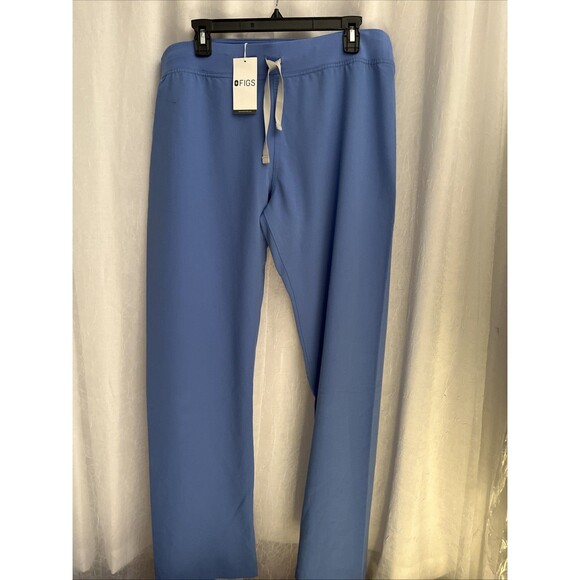Figs High Waisted Livingston Basic Scrub Pants Ceil blue Size Large Tall nwt - Picture 1 of 8